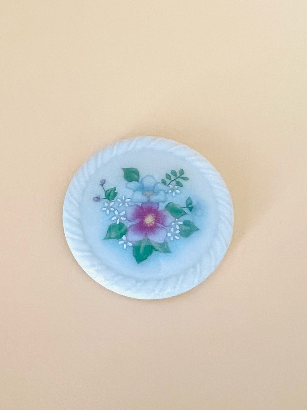 Vintage Avon Floral Brooch with Pink & Green Flower